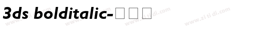 3ds bolditalic字体转换